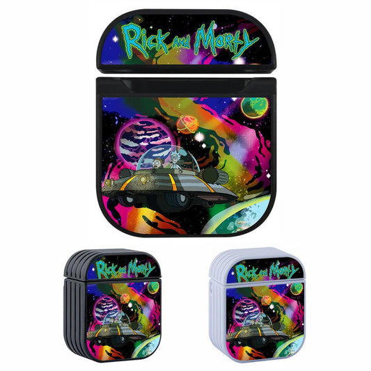 Rick and Morty Ride a Spacecraft Apple Airpods Case