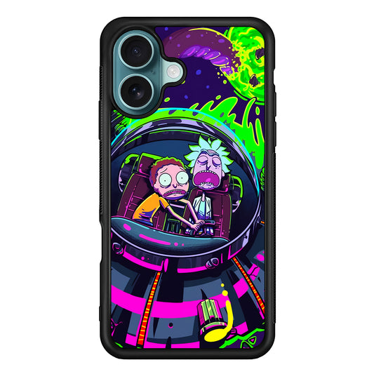 Rick and Morty Space Gate iPhone 16 Plus Case