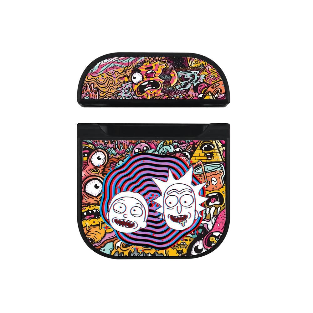 Rick and Morty Surrender Smile Apple Airpods Case Black