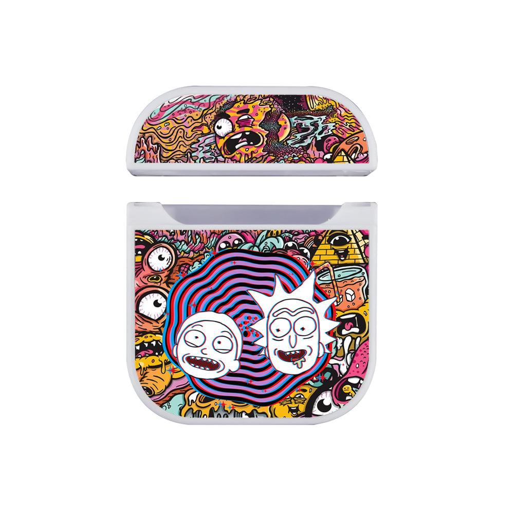 Rick and Morty Surrender Smile Apple Airpods Case White