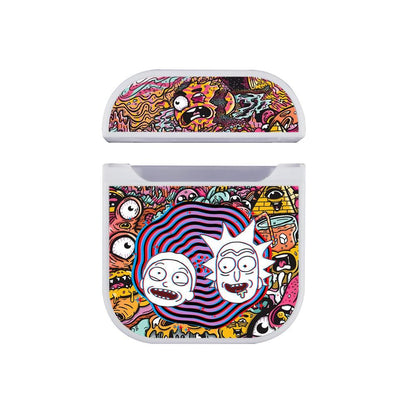 Rick and Morty Surrender Smile Apple Airpods Case White