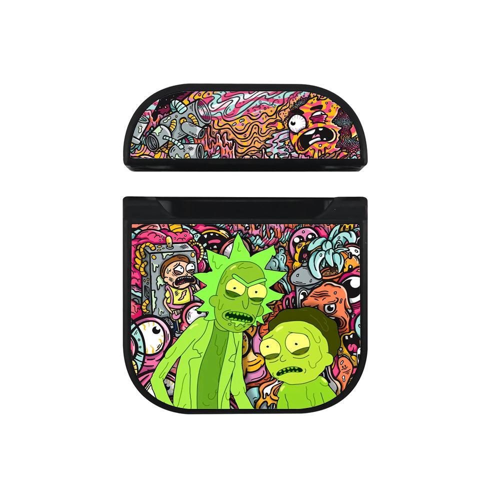 Rick and Morty The Melting World Apple Airpods Case Black