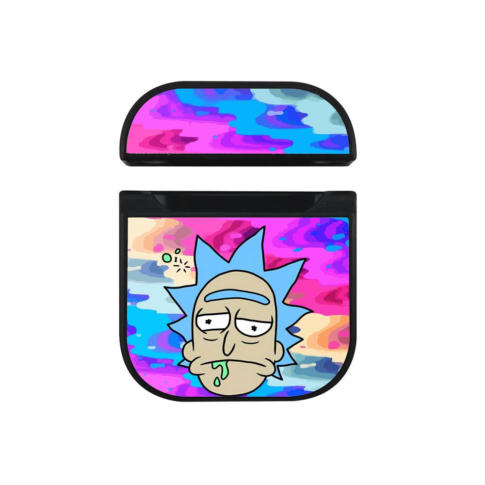 Rick and Morty Tired and Bored Apple Airpods Case Black