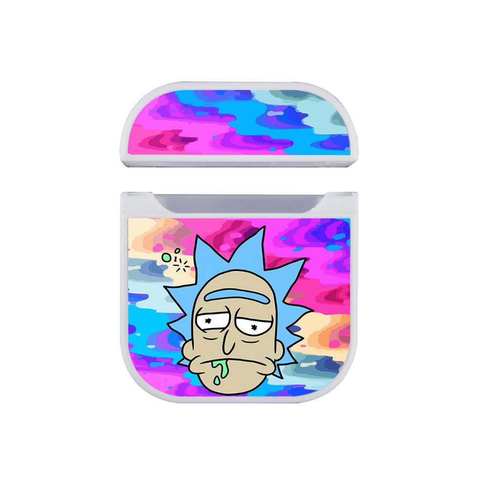 Rick and Morty Tired and Bored Apple Airpods Case White