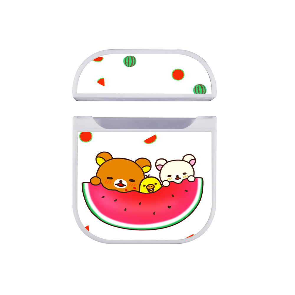 Rilakkuma Family Watermelon Apple Airpods Case White