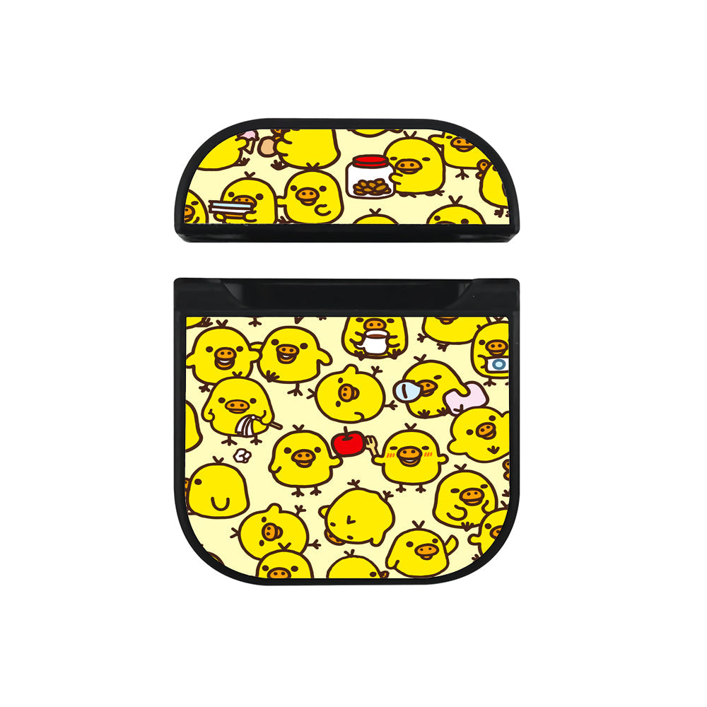 Rilakkuma Kiiroitori Daily Activity Apple Airpods Case Black