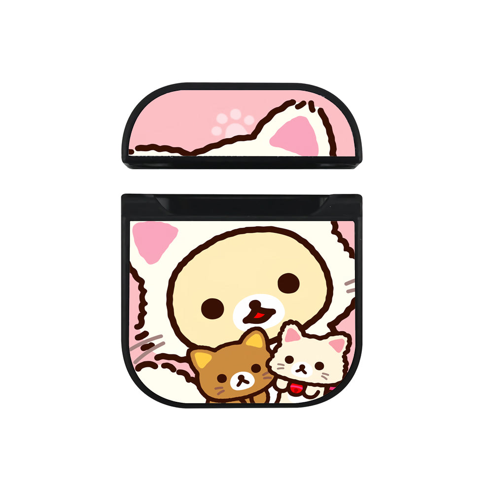 Rilakkuma Korilakkuma Cat Cosplay Apple Airpods Case Black