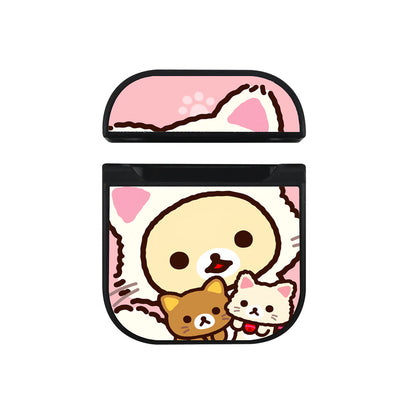 Rilakkuma Korilakkuma Cat Cosplay Apple Airpods Case Black