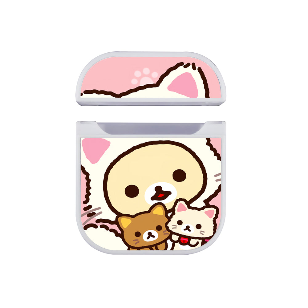 Rilakkuma Korilakkuma Cat Cosplay Apple Airpods Case White