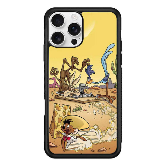 Road Runner Wile E Coyote Trapped iPhone 16 Pro Max Case