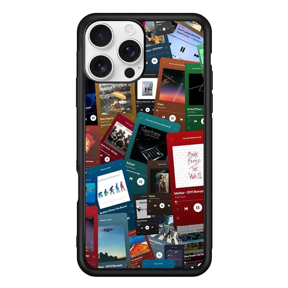 Rock's Song Playlist Collage iPhone 16 Pro Case