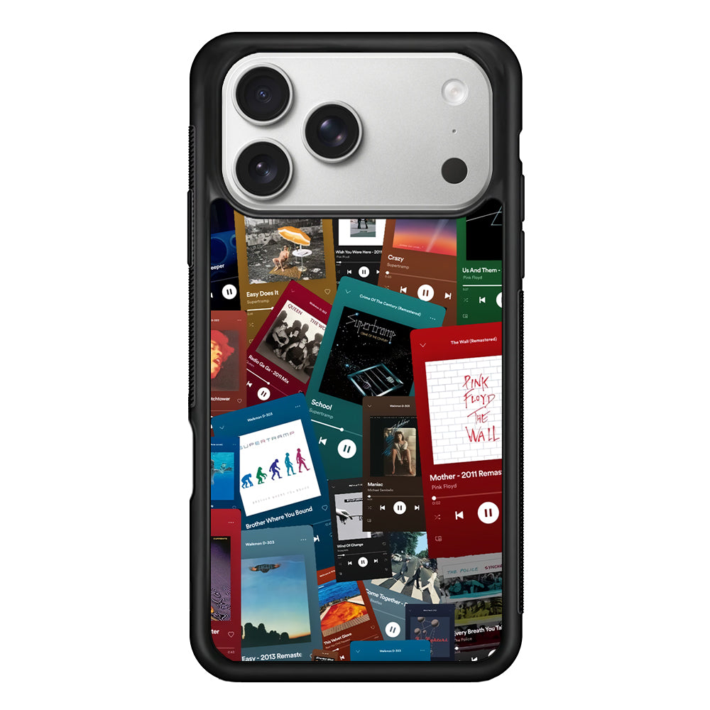 Rock's Song Playlist Collage iPhone 17 Pro Max Case
