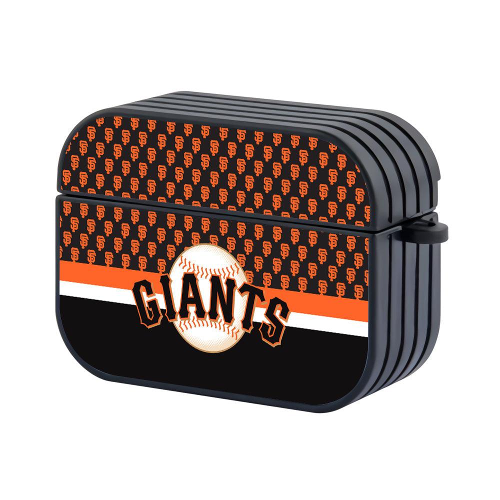San Francisco Giants MLB Patern Word on Top Apple Airpods Pro Case Black