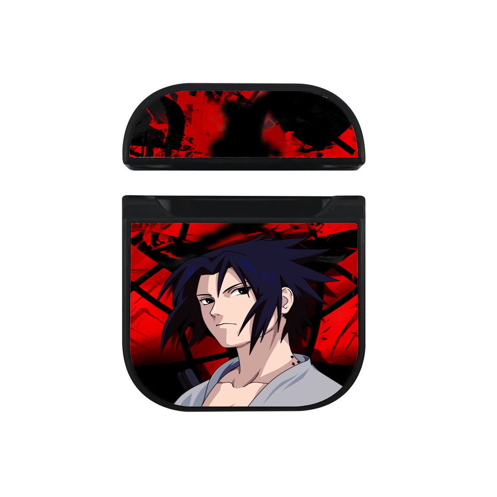 Sasuke Uchiha Mangekyou Vibes Apple Airpods Case Black