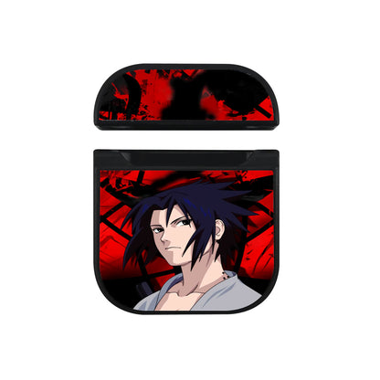 Sasuke Uchiha Mangekyou Vibes Apple Airpods Case Black