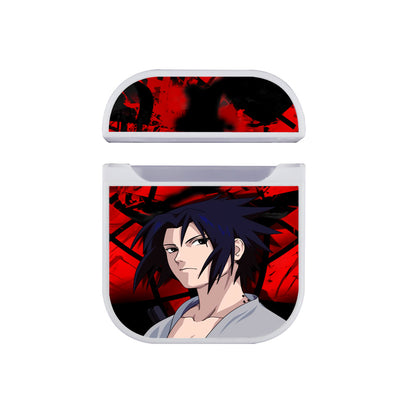 Sasuke Uchiha Mangekyou Vibes Apple Airpods Case White
