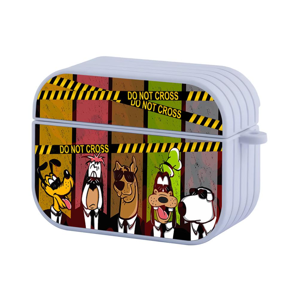 Scooby and Dog Friends in Black Apple Airpods Pro Case White