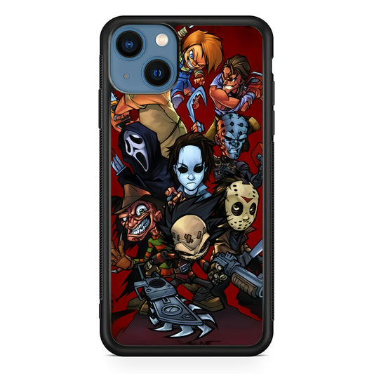 Scream Movie Collage Character iPhone 14 Plus Case - Carneyforia