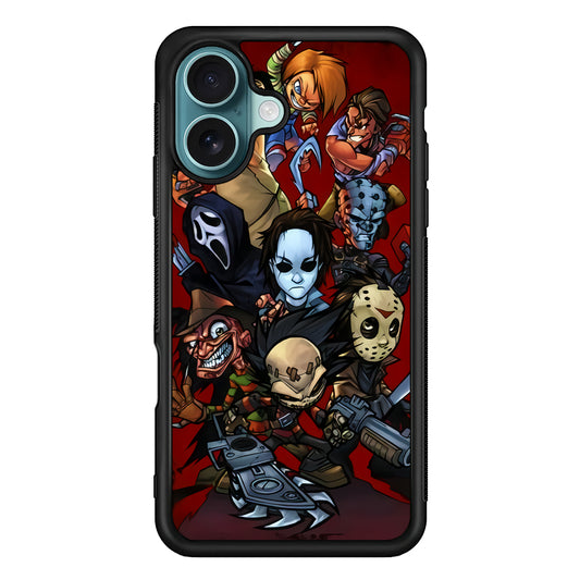Scream Movie Collage Character iPhone 16 Case