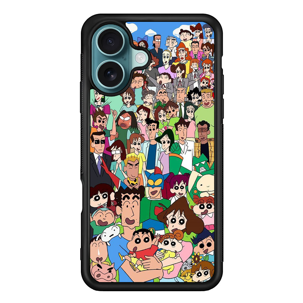 Shinchan All Character iPhone 16 Case