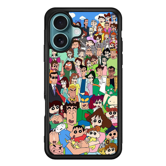 Shinchan All Character iPhone 16 Case