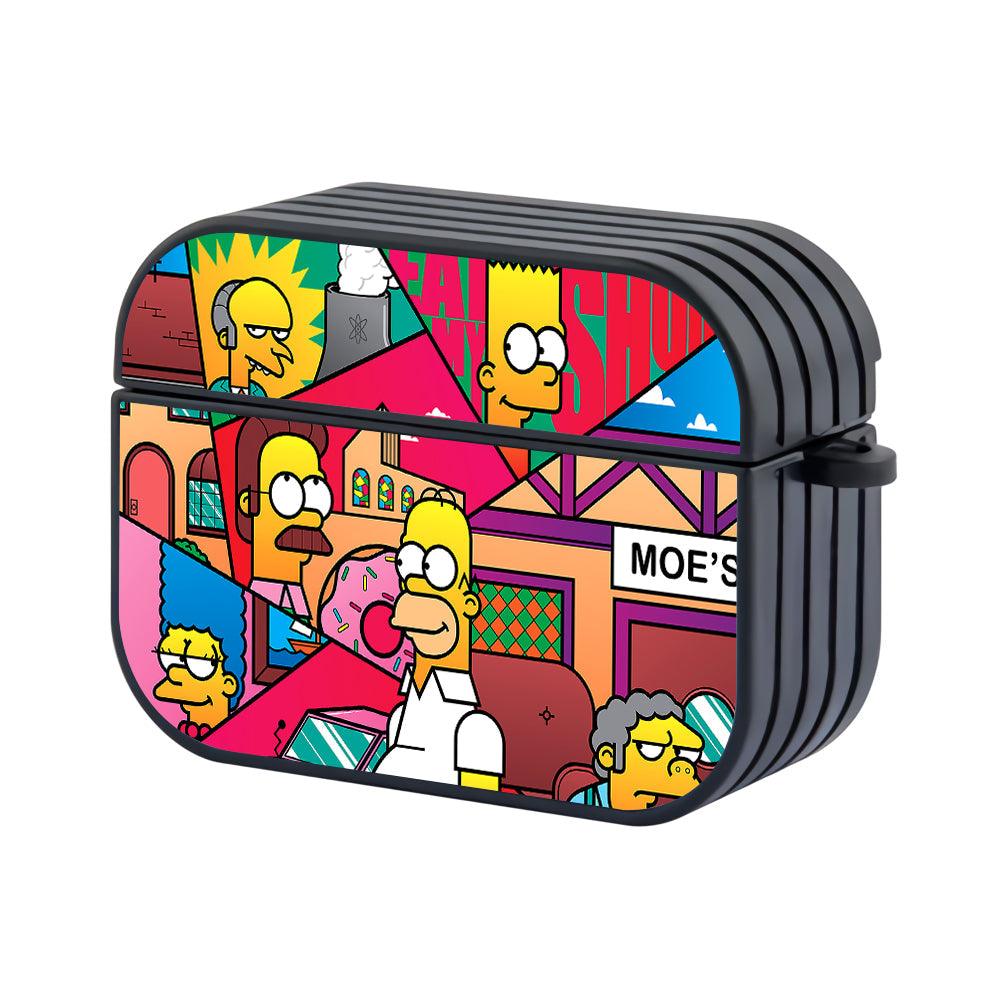 Simpson Art from Springfield Apple Airpods Pro Case Black