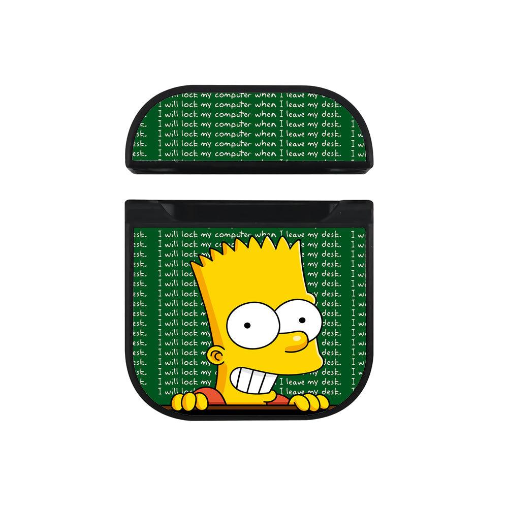 Simpson Bart Have Completed The Task Apple Airpods Case Black