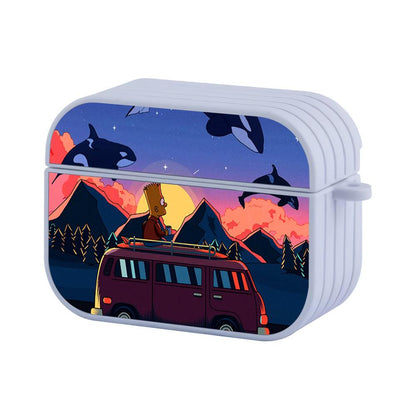 Simpson Bart at The Evening Show Apple Airpods Pro 2 Case White