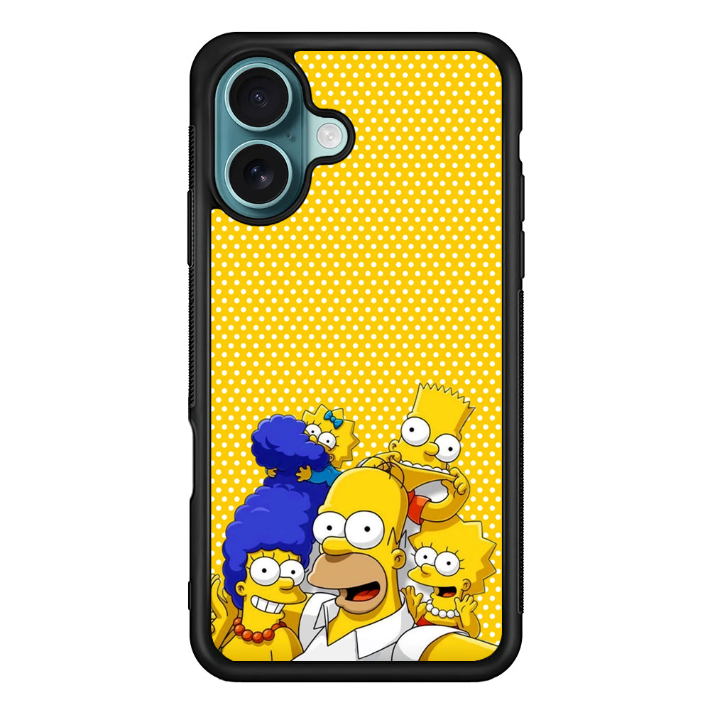 Simpson Happiness Selfie iPhone 16 Case