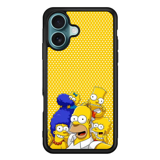 Simpson Happiness Selfie iPhone 16 Case