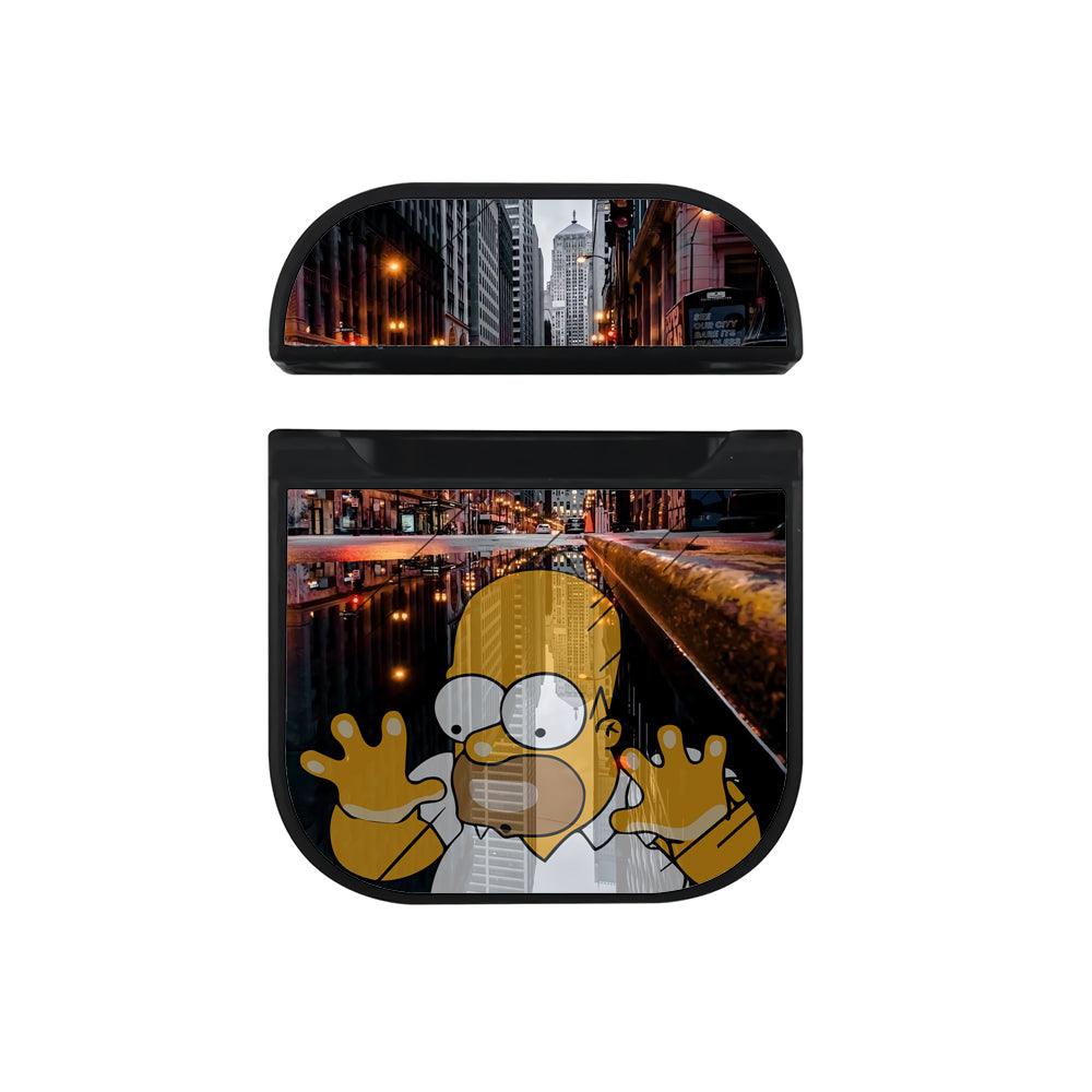 Simpson Homer is Still in Awe Apple Airpods Case Black
