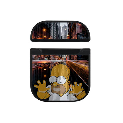 Simpson Homer is Still in Awe Apple Airpods Case Black