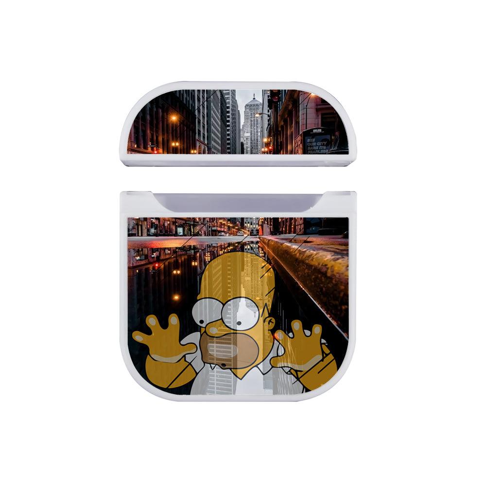 Simpson Homer is Still in Awe Apple Airpods Case White