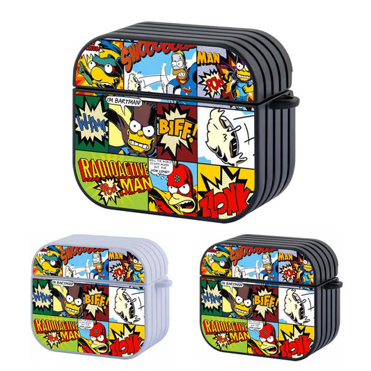 Simpson Superhero Comic Cover Art Apple Airpods 4 Case
