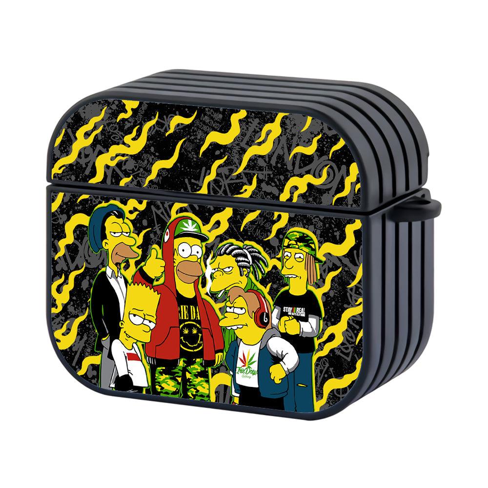 Simpson The Cool Daddy Vibes Hard Work Apple Airpods 4 Case Black