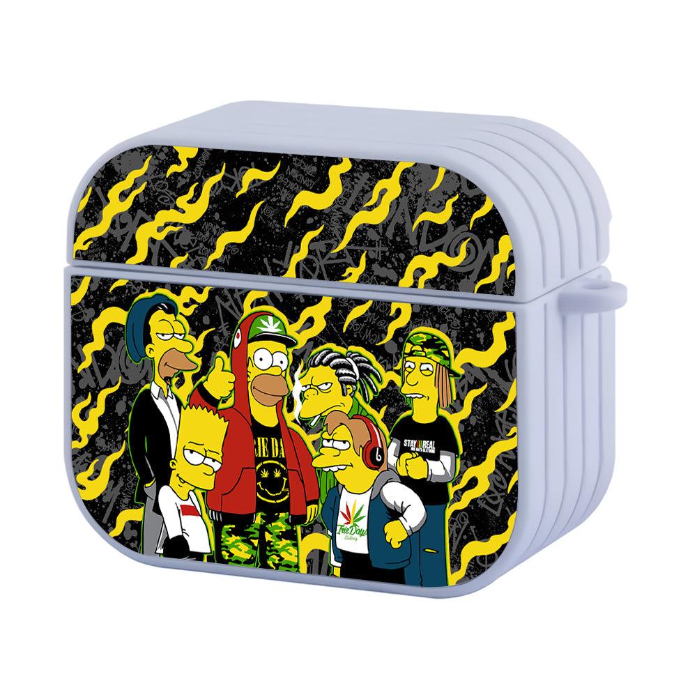 Simpson The Cool Daddy Vibes Hard Work Apple Airpods 4 Case White