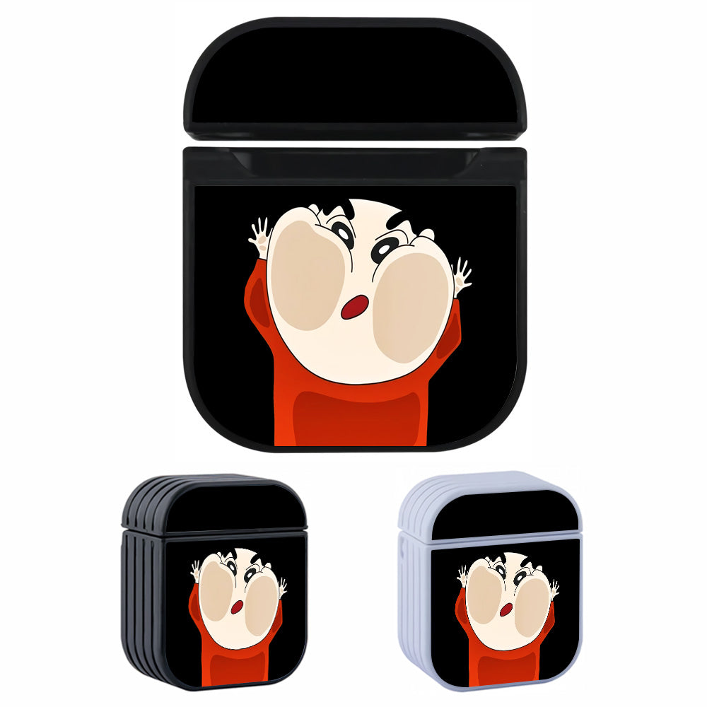 Sinchan Cute On The Glass Apple Airpods Case