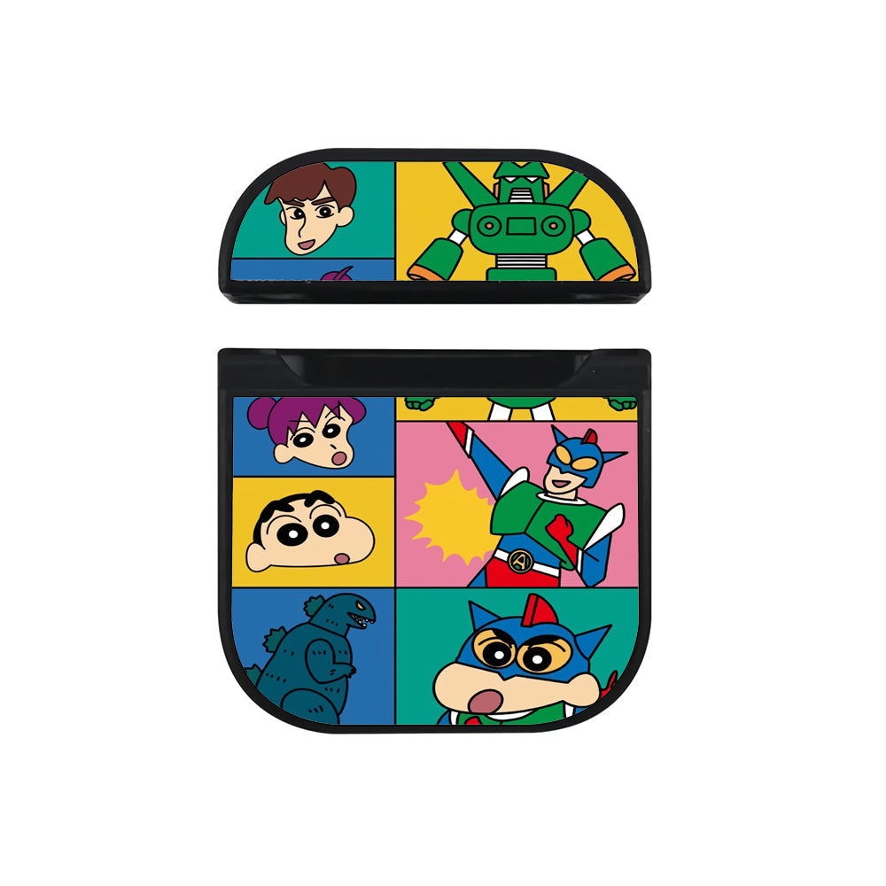 Sinchan Icon Of Anime Apple Airpods Case Black
