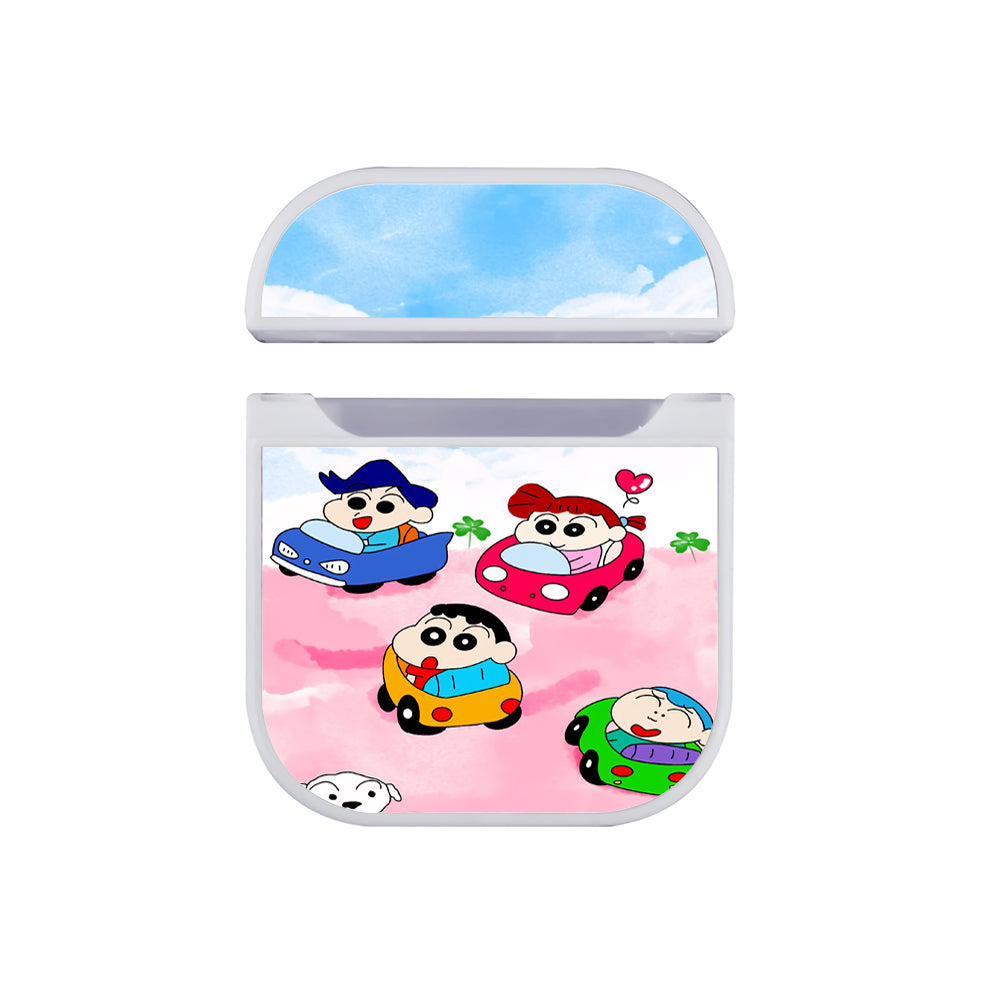 Sinchan Play Cars With Friends Apple Airpods Case White
