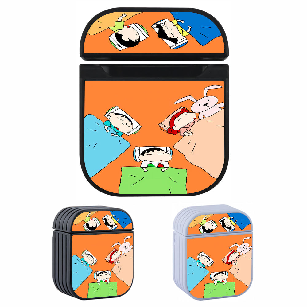 Sinchan Sleeping With Friends Apple Airpods Case