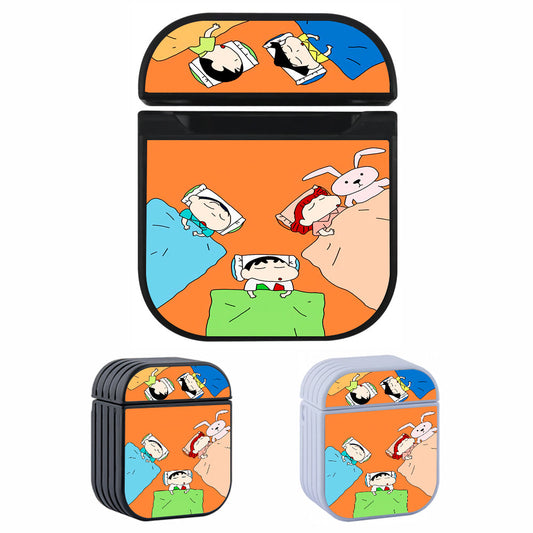 Sinchan Sleeping With Friends Apple Airpods Case