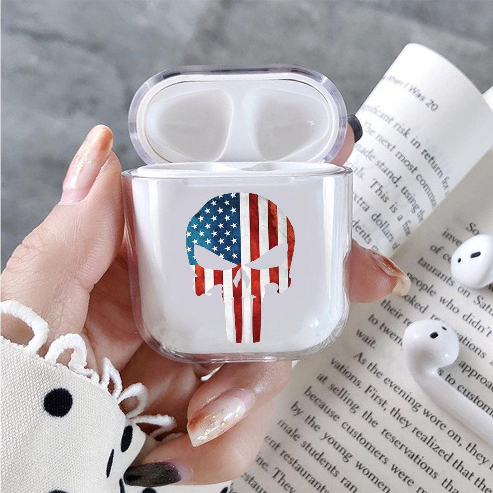 Skull Head American Taste Apple Airpods Clear Case