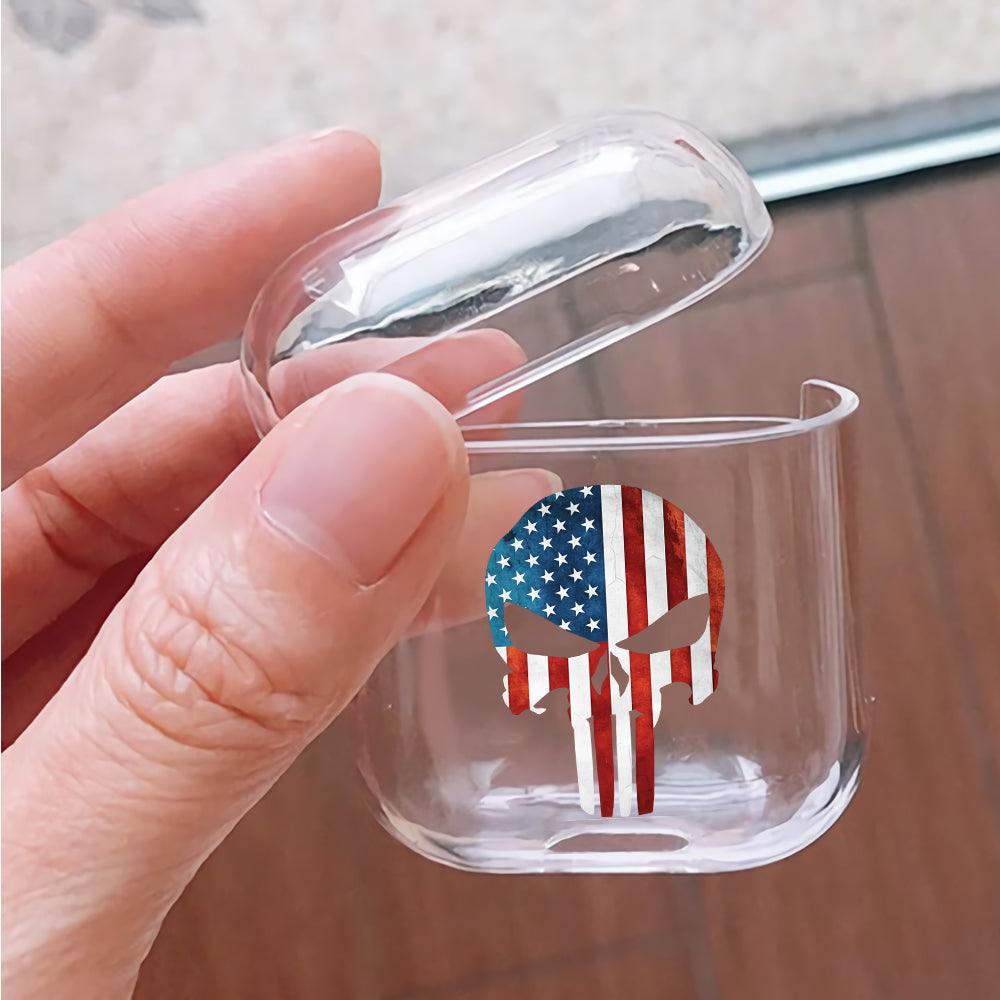 Skull Head American Taste Apple Airpods Clear Case