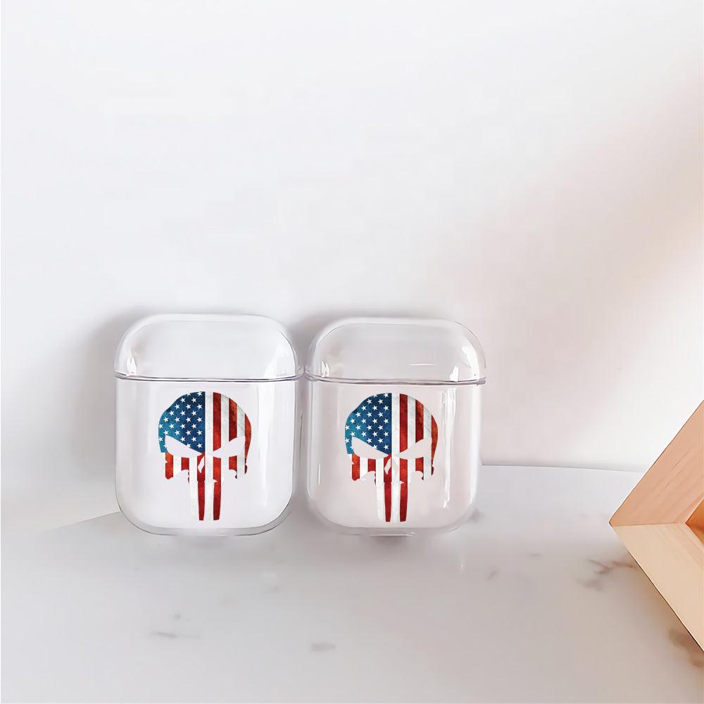 Skull Head American Taste Apple Airpods Clear Case