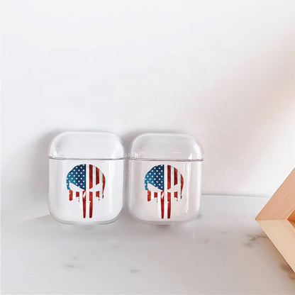 Skull Head American Taste Apple Airpods Clear Case