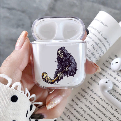 Skull Play Ice Hockey Apple Airpods Case