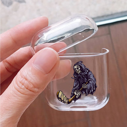 Skull Play Ice Hockey Apple Airpods Case