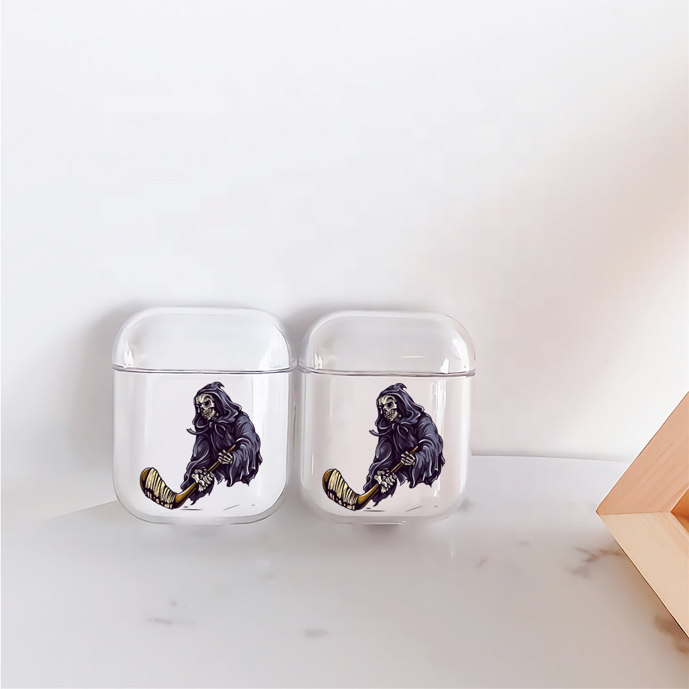 Skull Play Ice Hockey Apple Airpods Case