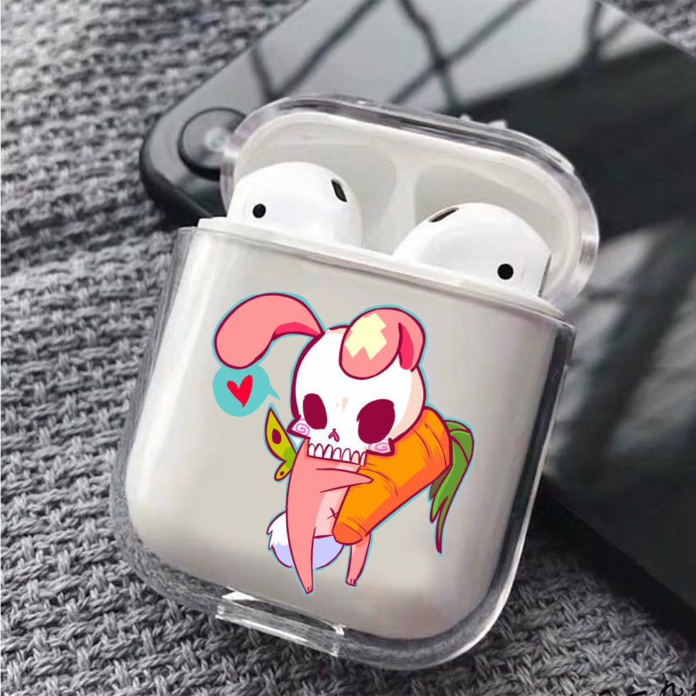 Skull Rabbit With Carrot Apple Airpods Case