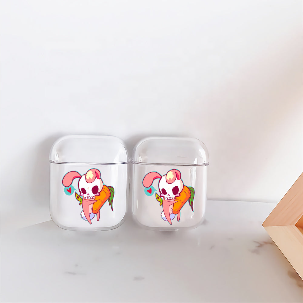 Skull Rabbit With Carrot Apple Airpods Case